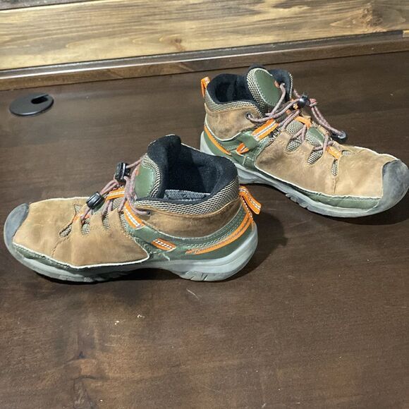 Keen Targhee Mid Waterproof Boot Brown Orange Size 2 Youth - Picture 6 of 11